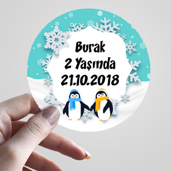 Sevimli Penguen Temalı Sticker