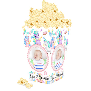 Sevimli Soft Unicorn Temalı Popcorn Kutusu