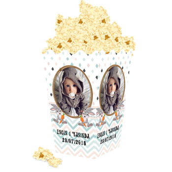 Sevimli Tavşan Temalı Popcorn Kutusu