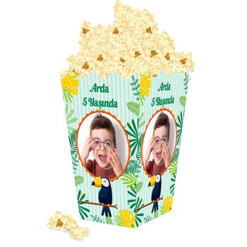 Sevimli Tukan Kuşu Temalı Parti Popcorn Kutusu