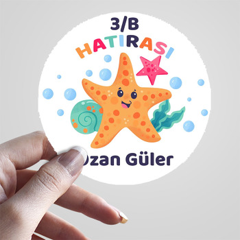 Sevimli Yıldız ile Sınıf Hatırası Temalı Sticker