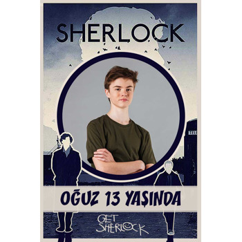 Sherlock Temalı Doğum Günü Afiş