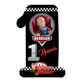 Şimşek Mcqueen 1 Yaş Temalı Doğum Günü Magnet