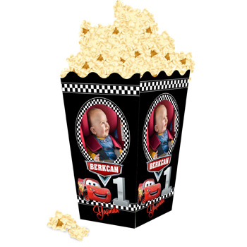 Şimşek Mcqueen 1 Yaş Temalı Popcorn Kutusu