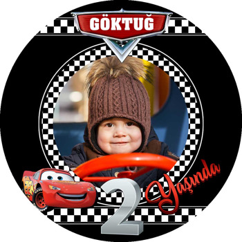 Şimşek Mcqueen 2 Yaş Temalı Sticker