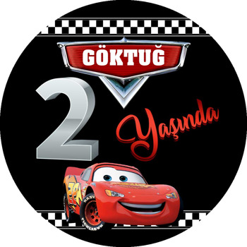 Şimşek Mcqueen 2 Yaş Temalı Sticker