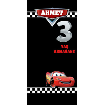 Şimşek Mcqueen 3 Yaş Temalı Hediyelik Kart