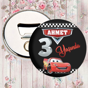 Şimşek Mcqueen 3 Yaş Temalı Magnet Açacak