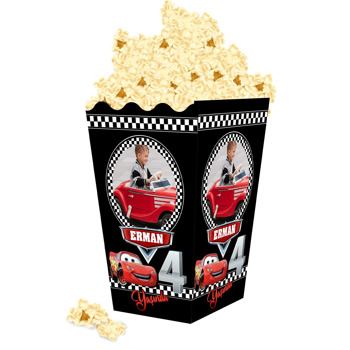 Şimşek Mcqueen 4 Yaş Temalı Popcorn Kutusu