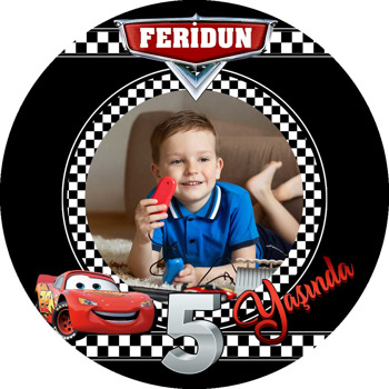 Şimşek Mcqueen 5 Yaş Temalı Sticker