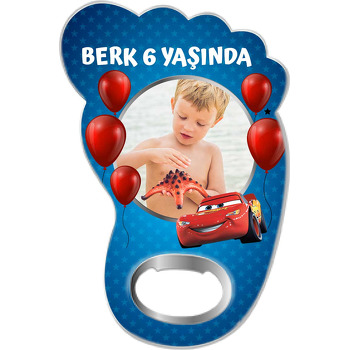 Şimşek Mcqueen ile Kırmızı Balon Temalı Ayak İzi Magnet Açacak