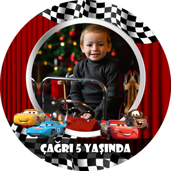 Şimşek Mcqueen Sahne Temalı Sticker