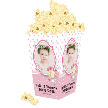 Şirin Kız Temalı Temalı Popcorn Kutusu