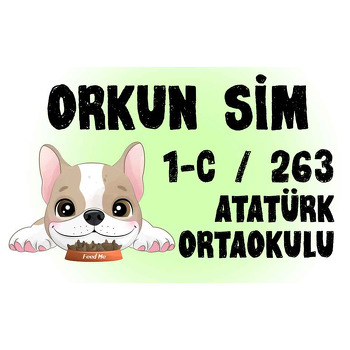 Şirin Köpek ile Maması Temalı Defter Etiketi