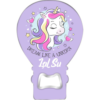 Şirin Unicorn ile Lila Fon Temalı Balon Magnet Açacak