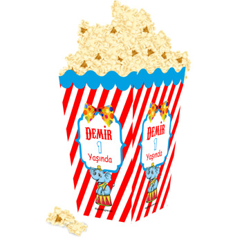 Sirk Temalı Temalı Popcorn Kutusu