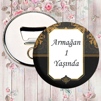 Siyah Damask Temalı Magnet Açacak