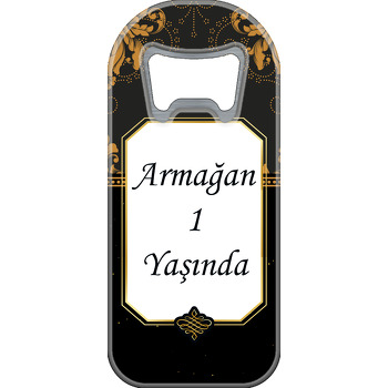 Siyah Damask Temalı Uzun Magnet Açacak