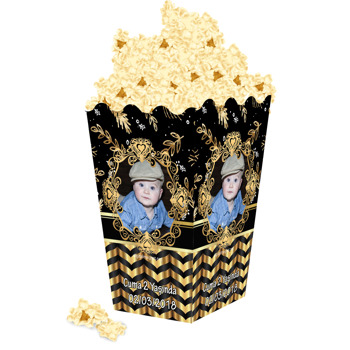 Siyah Gold Temalı Popcorn Kutusu