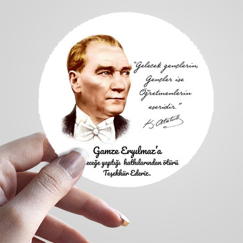 Smokinli Atatürk Temalı Sticker