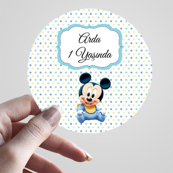 Soft Bebek Mickey Mouse Temalı Sticker