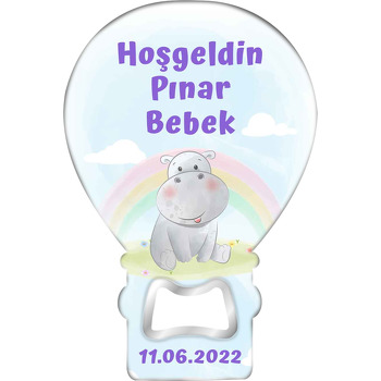 Soft Gökyüzü ile Hipopotam Temalı Balon Magnet Açacak