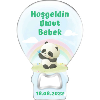 Soft Gökyüzü ile Panda Temalı Balon Magnet Açacak