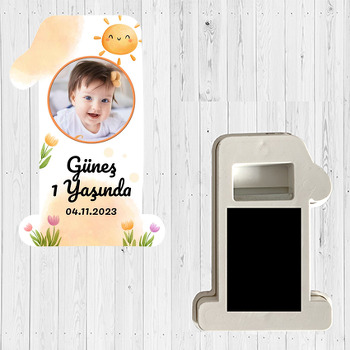 Soft Güneş ile Laleler Temalı Doğum Günü Magnet Açacak