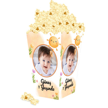 Soft Güneş ile Laleler Temalı Popcorn Kutusu