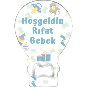 Soft Mavi Bebek Hediyeleri Temalı Balon Magnet Açacak