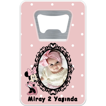 Soft Minnie Mouse Temalı Dikdörtgen Magnet Açacak