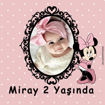 Soft Minnie Mouse Temalı Doğum Günü   Kare Parti Afiş