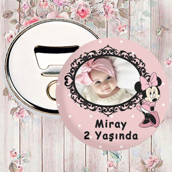 Soft Minnie Mouse Temalı Fotoğraflı Magnet Açacak