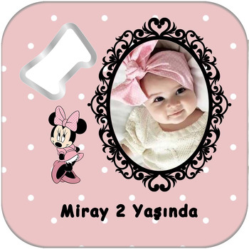 Soft Minnie Mouse Temalı Kare Magnet Açacak