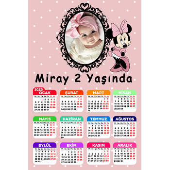 Soft Minnie Mouse Temalı Takvim Magnet