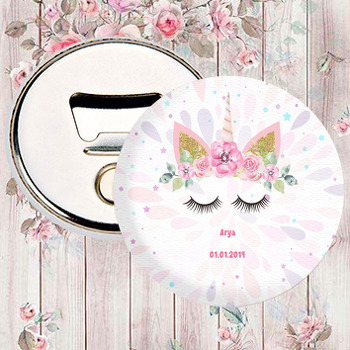 Soft Pink Unicorn Temalı Magnet Açacak