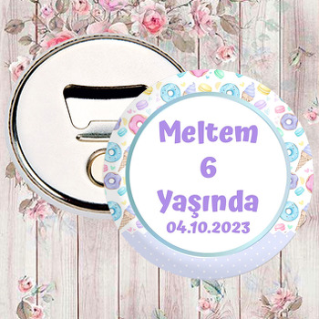 Soft Renklerle Donut Macaron ile Dondurma Temalı Magnet Açacak