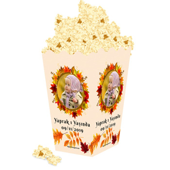 Sonbahar Temalı Popcorn Kutusu