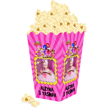 Sonic Boom Pembe Temalı Popcorn Kutusu