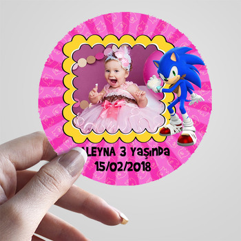 Sonic Boom Pembe Temalı Resimli Sticker