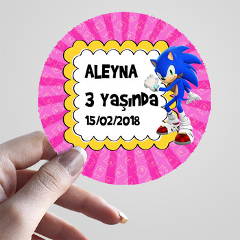 Sonic Boom Pembe Temalı Sticker