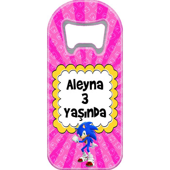 Sonic Pembe Temalı Uzun Magnet Açacak