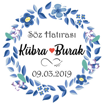 Sonsuz Aşk Temalı Söz Nişan Nikah Sticker