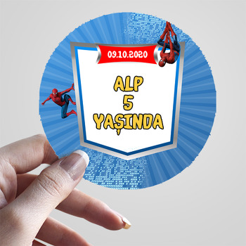 Spiderman Temalı Sticker