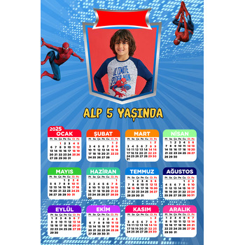 Spiderman Temalı Takvim Magnet