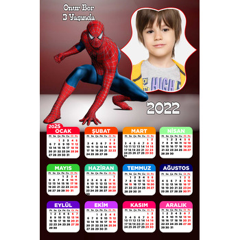 Spiderman Temalı Takvim Magnet