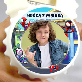 Spidey Örümcek Adam Temalı Kapak Şekilli Magnet Açacak