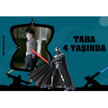 Star Wars Temalı Doğum Günü Plastik Magnet