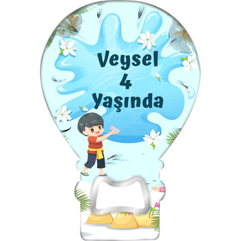 Su Çerçeve ile Çiçekler Temalı Balon Magnet Açacak