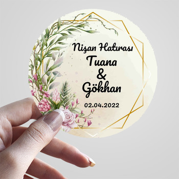 Sümbül ile Gül ve Yapraklar Temalı Sticker